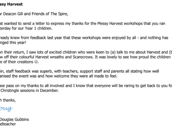 2023 10 09  messy harvest letter2