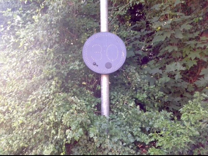 30 mph sign  after