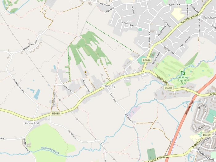 Map showing the location of Chorley Parish Council