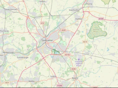 Map showing the location of Doncaster Methodist Circuit