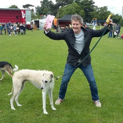 an excited prize winner at 2017 tarvin fete