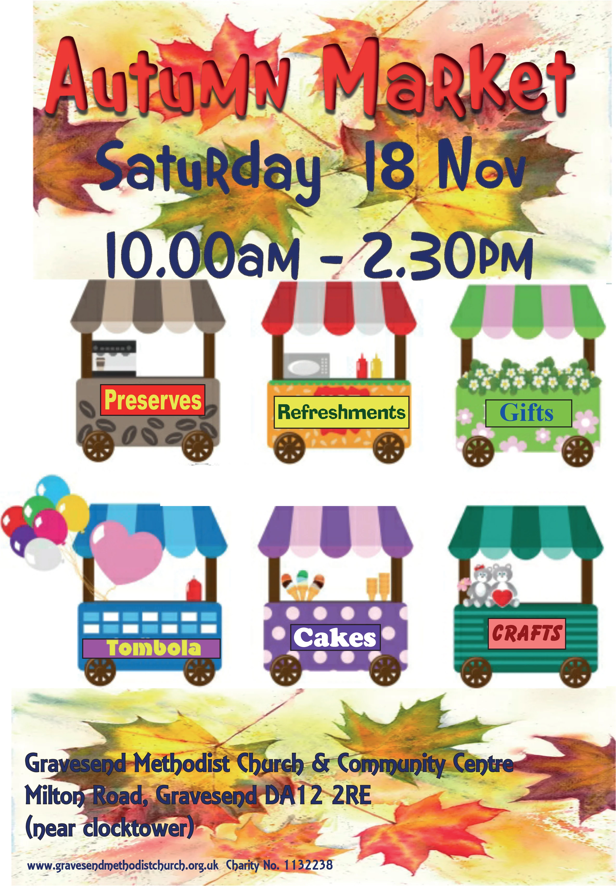 autumn market  2023 a4 poster