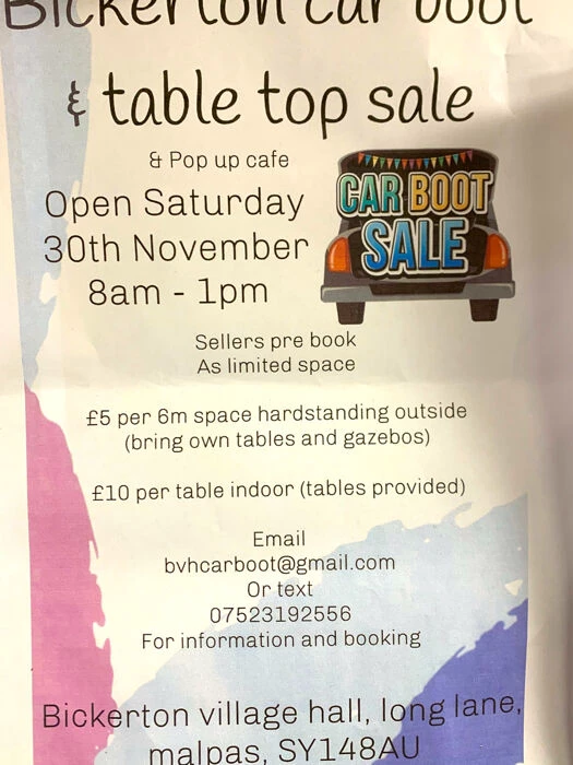 bickerton car boot