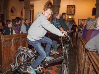 bicycle powered film show