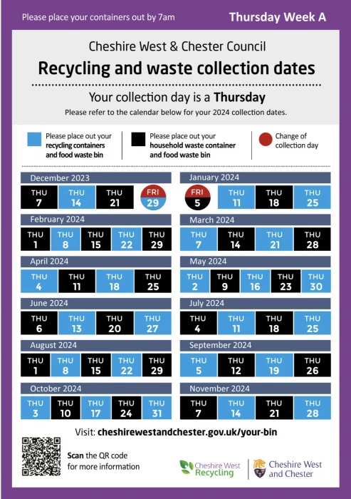 bin calendar