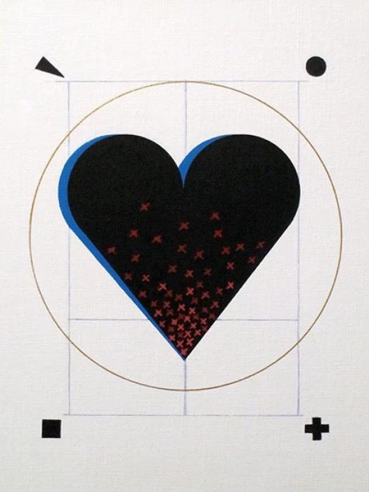 black heart valentine