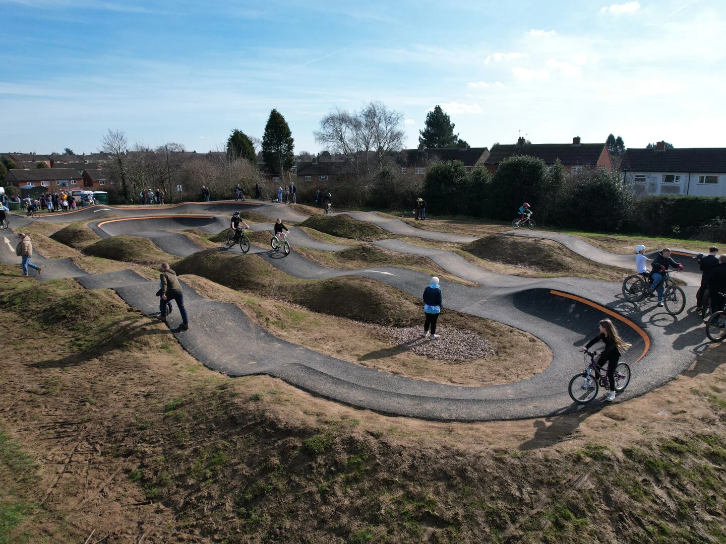 bmx riders making the most of dordon pump track