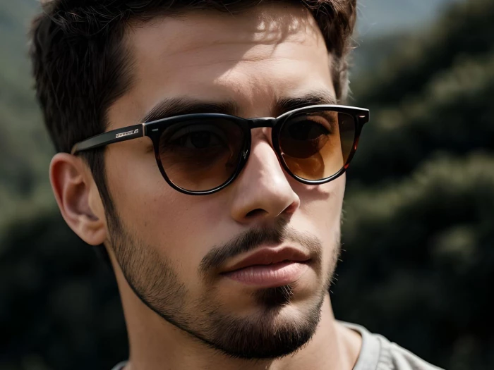 Man with beard in sunglasses