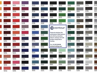 CONTOUR RAL colour chart for Contours radiators