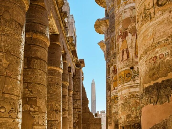 Pillars in Karnak Temple Complex in Luxor