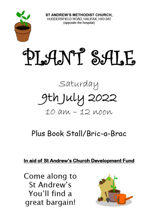Plant sale 9 July 2022