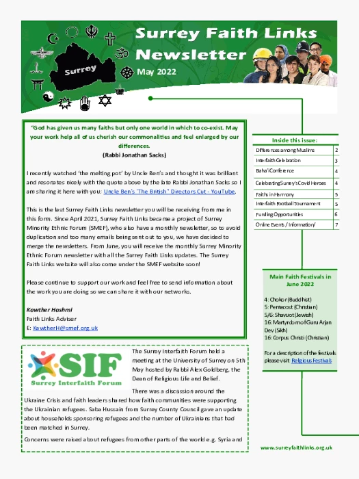 SFL Newsletter May 2022