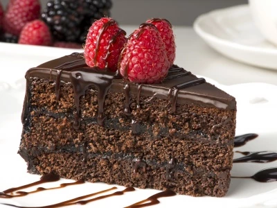 cake, chocolate, raspberry