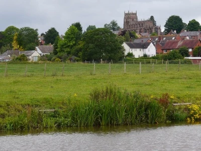 St. Oswald's Church from Good Moors Pond