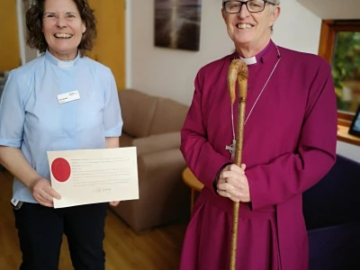 Revd Ann Kosla – St Clare Chaplain licensed by Rt Revd Peter Hill