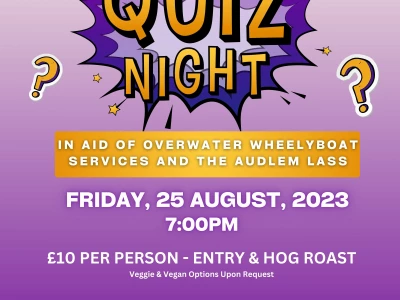 Charity quiz night poster