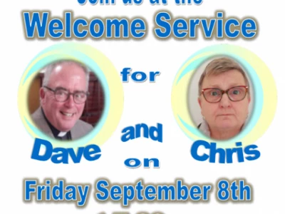 Dave and Chris Bonny Welcome Service Flyer