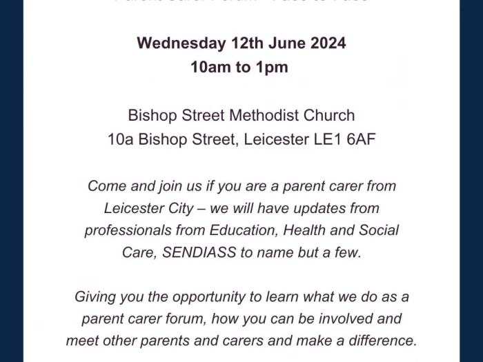 Lcpcf Parent Carer Forum June 2024 Invitation (002