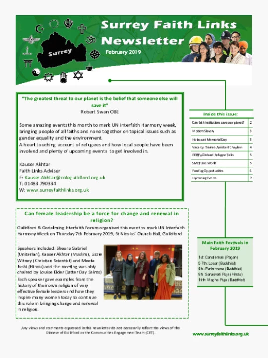 SFL Newsletter February 2019