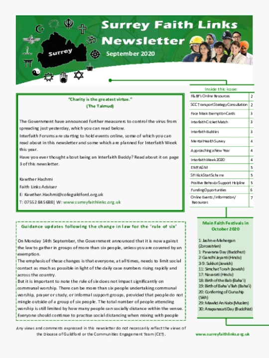 SFL Newsletter September 2020