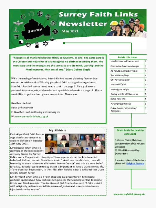 SFL Newsletter May 2021