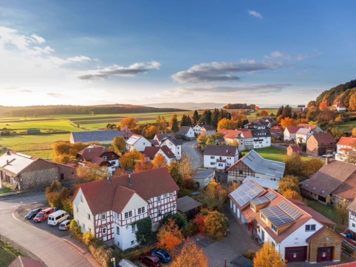 High Angle Photography of Village