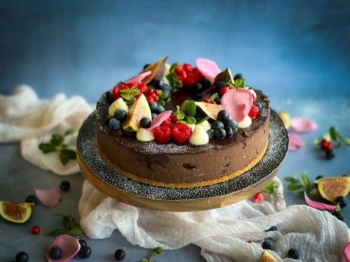 Cake, Berries, Dessert