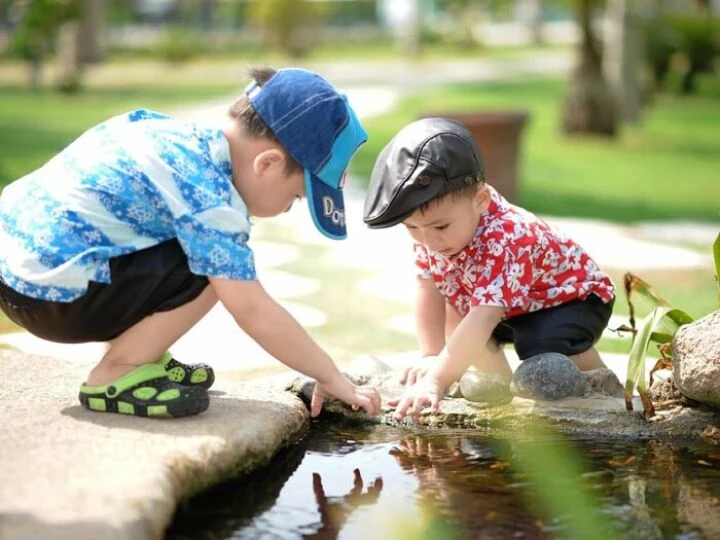 People, little boys, park