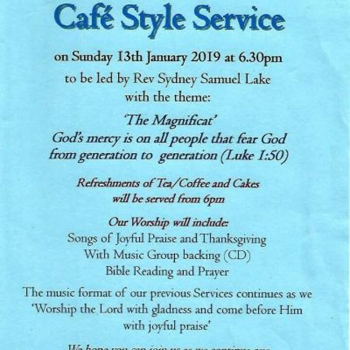 Cafe Style Service – Jan. 19