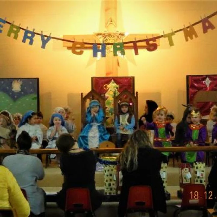 The Nativity in progress