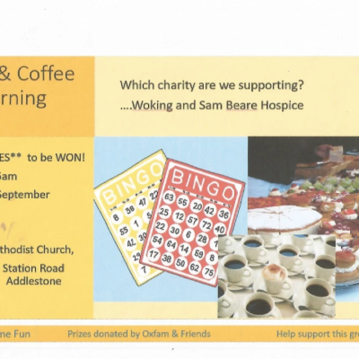 18 Sept. Coffee Morning – Bingo poster