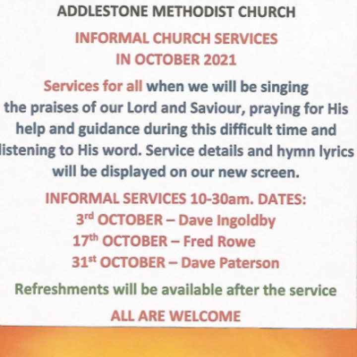 Informal Services – Oct 21