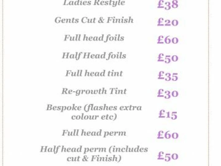 Claire   Liz Price List