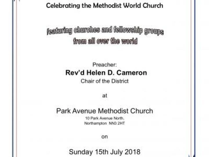 World Church Service Poster July 2018