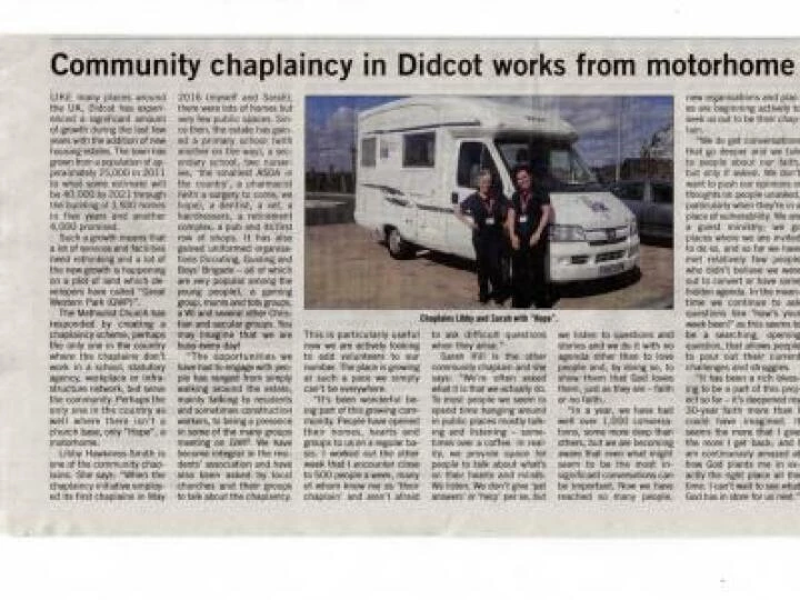Chaplains – Methodist Recorder 2018 16 November
