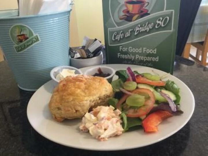 A Cheese scone at Cafe at Bridge 80