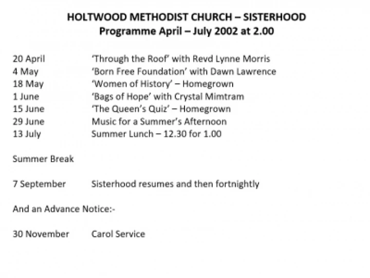 Sisterhood Programme 2022
