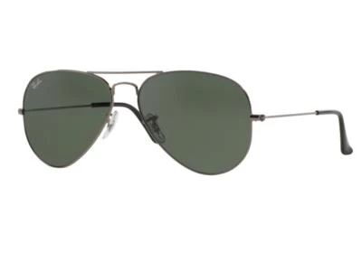 Ray-Ban Aviator In Gunmetal With Crystal Green Lenses RB3025 W0879