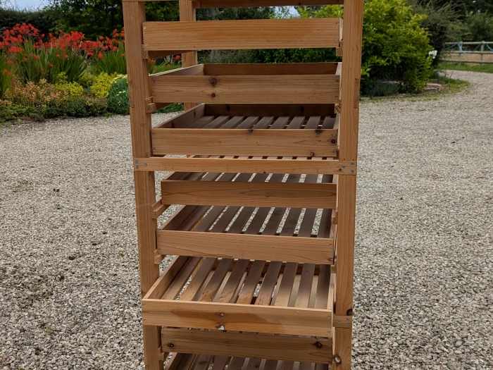 10 Drawer Traditional Wooden Apple Storage Rack