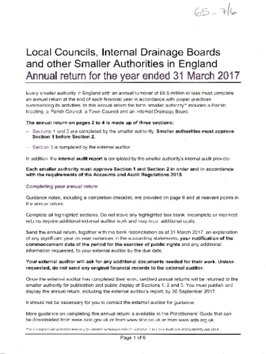 2016-17 BDO Annual Return