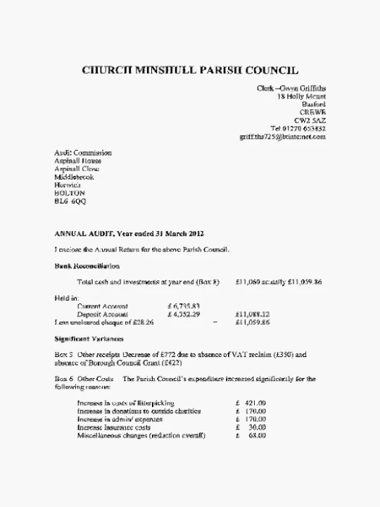 2011-12 Letter to Auditors