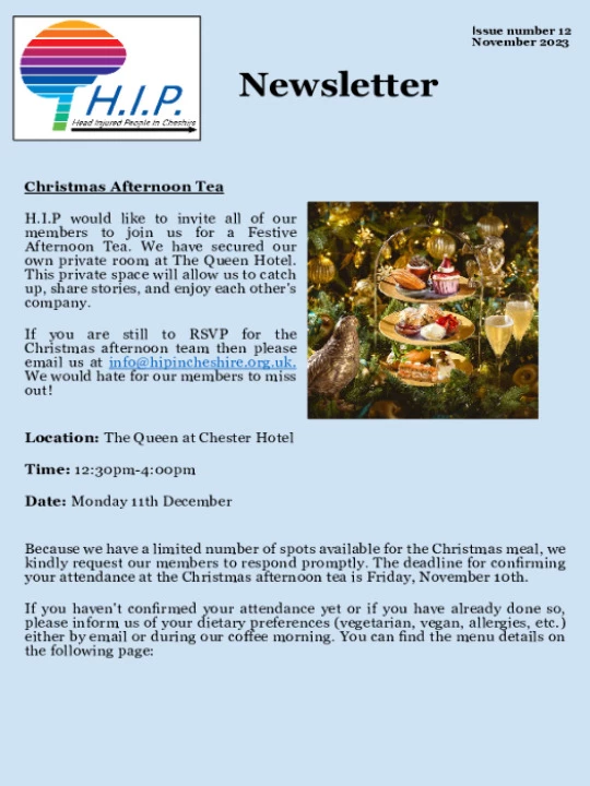 HIP Newsletter November 2023