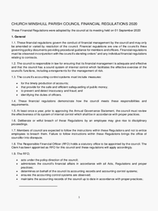 Financial Regulations