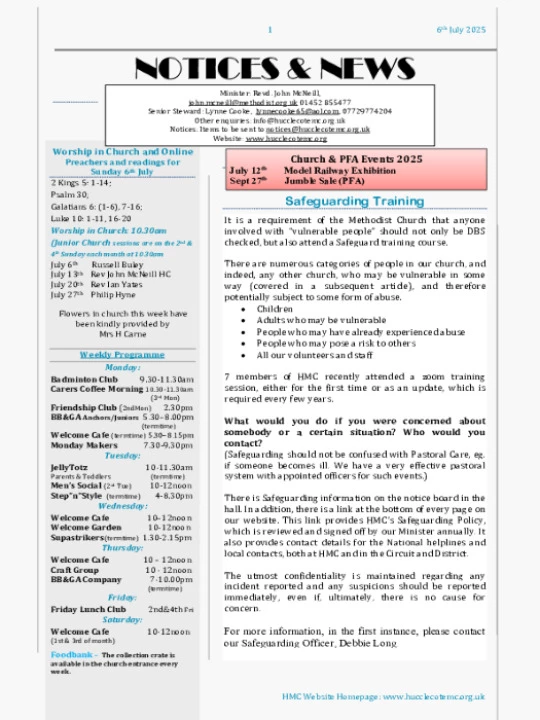 Notices 6 Jul 2025
