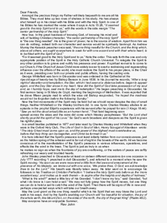 Rev John's Holy Spirit