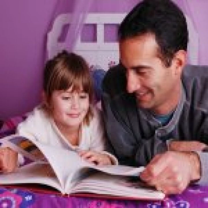 Dad & Daughter Reading
