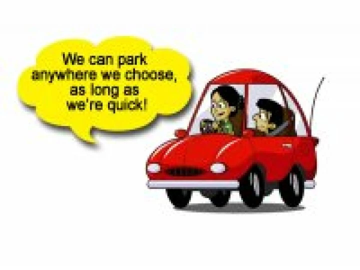 Selfish Parking Cartoon