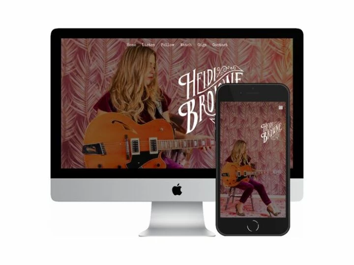 Desktop and mobile screenshots of the Heidi Browne website