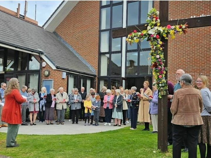 Easter Day Outside Church