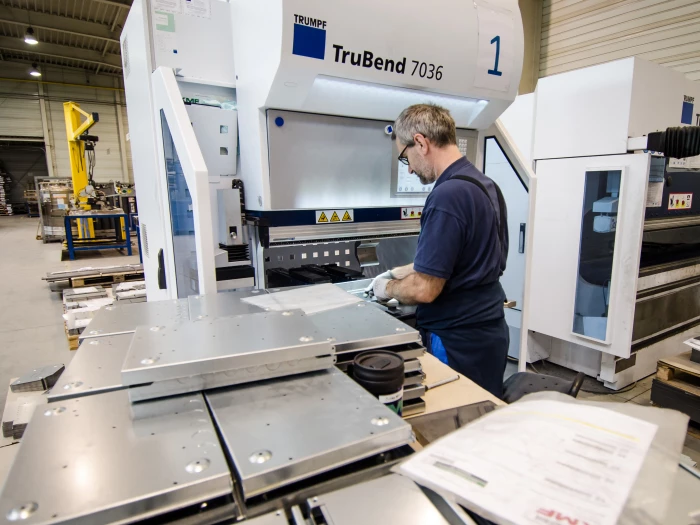 Trubend 7036 Press Brake at metal fabrication company